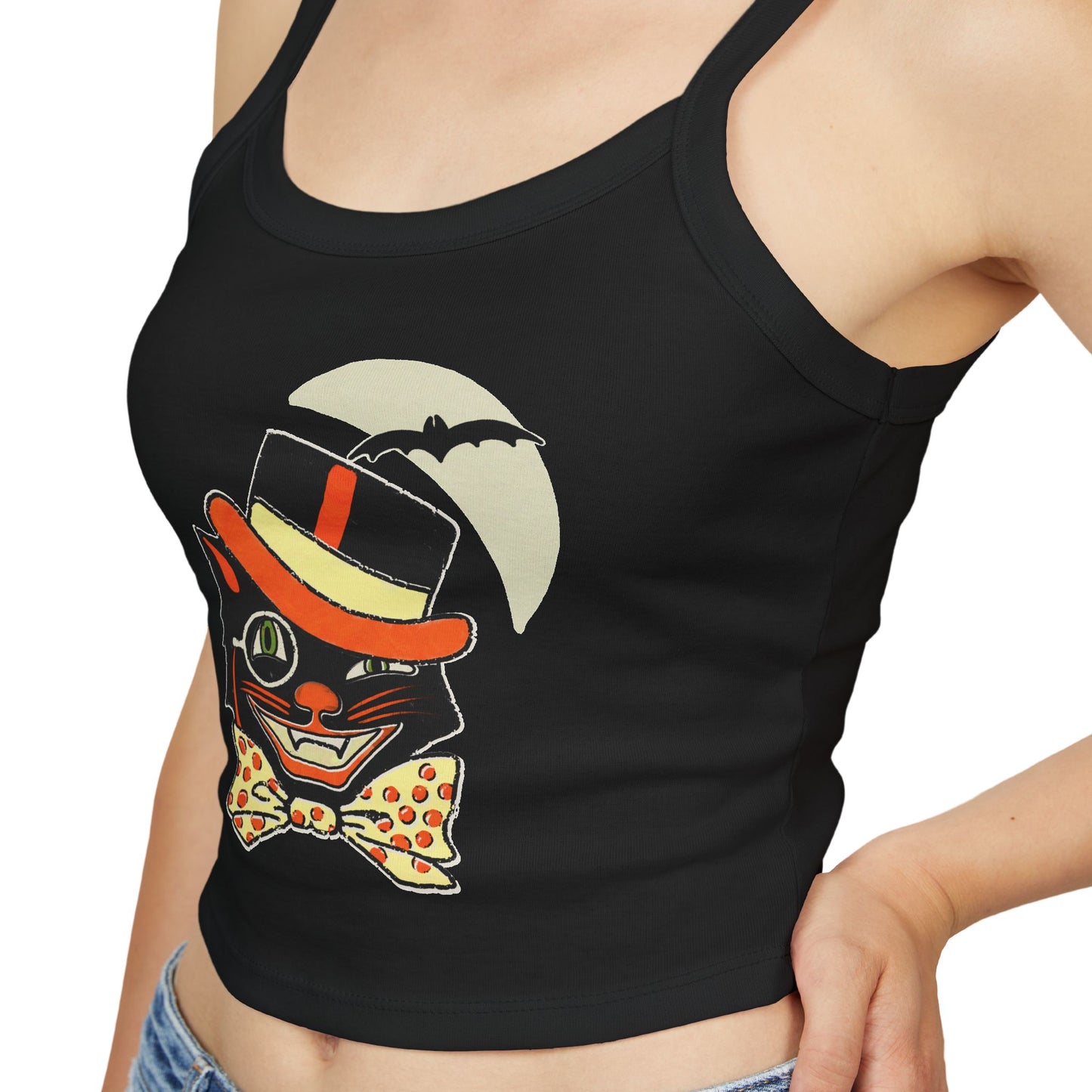 Vintage Halloween Cat Tank Top