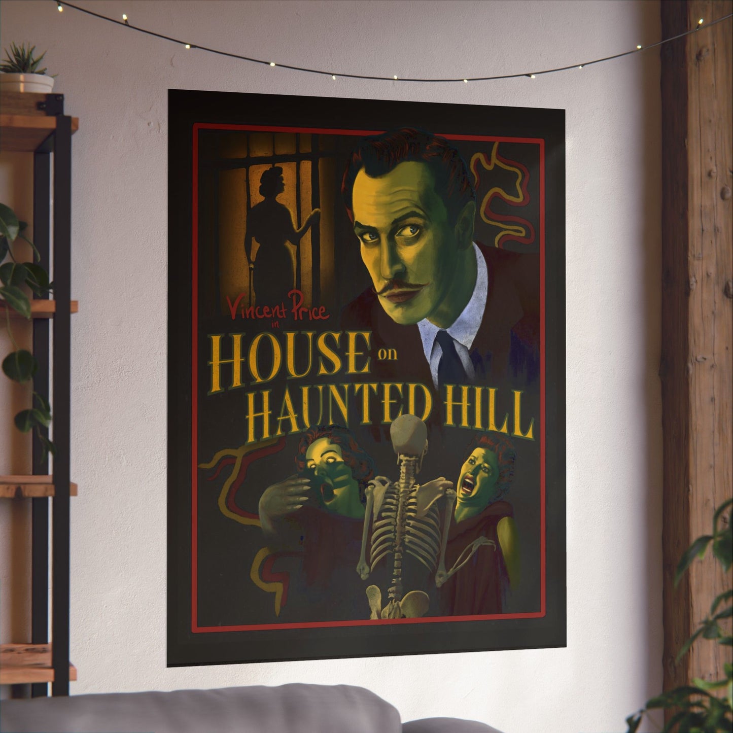 House on Haunted Hill Movie Poster | Horror Movie Wall Art & Home Decor