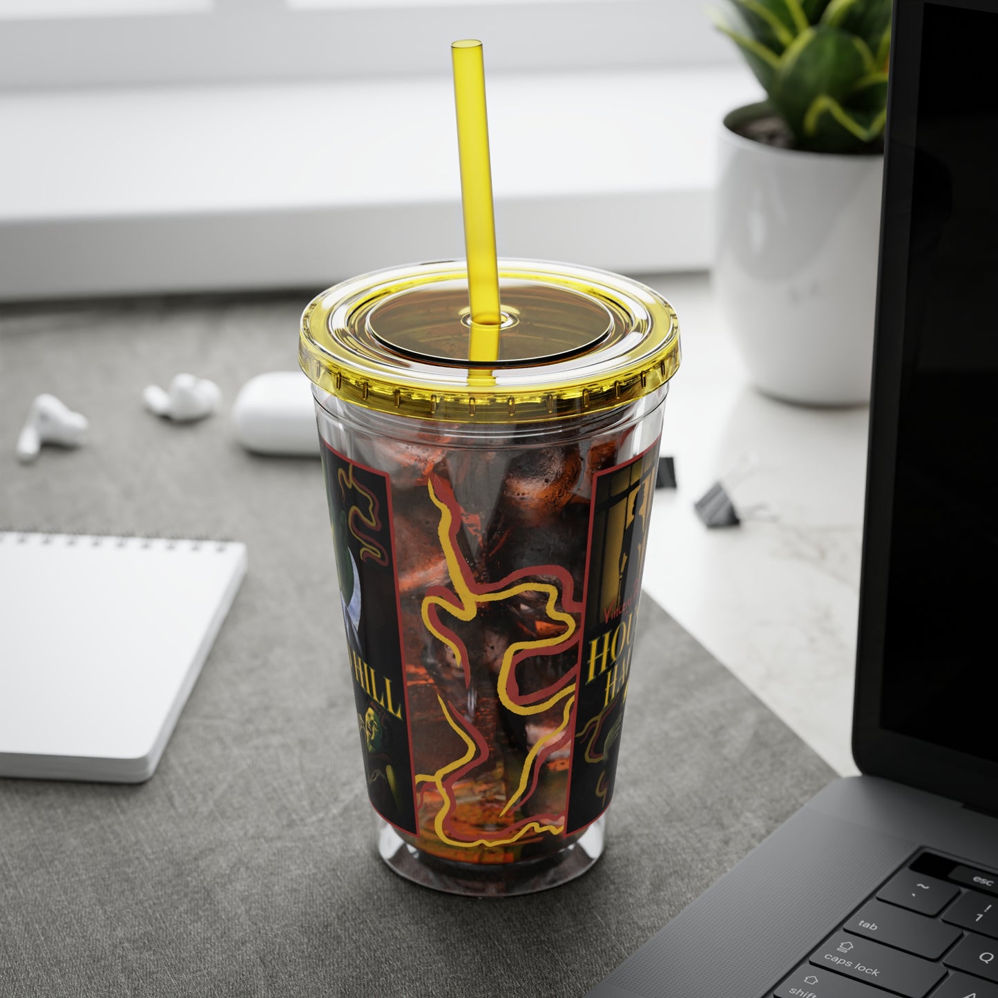 House on Haunted Hill Tumbler with Straw | Horror Movie Travel Cup | 16oz