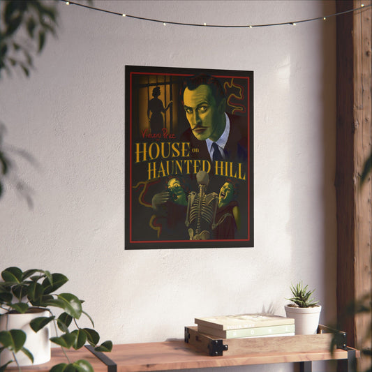 House on Haunted Hill Movie Poster | Horror Movie Wall Art & Home Decor