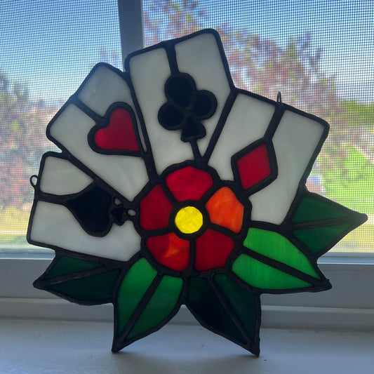 Deck of Cards Stained Glass