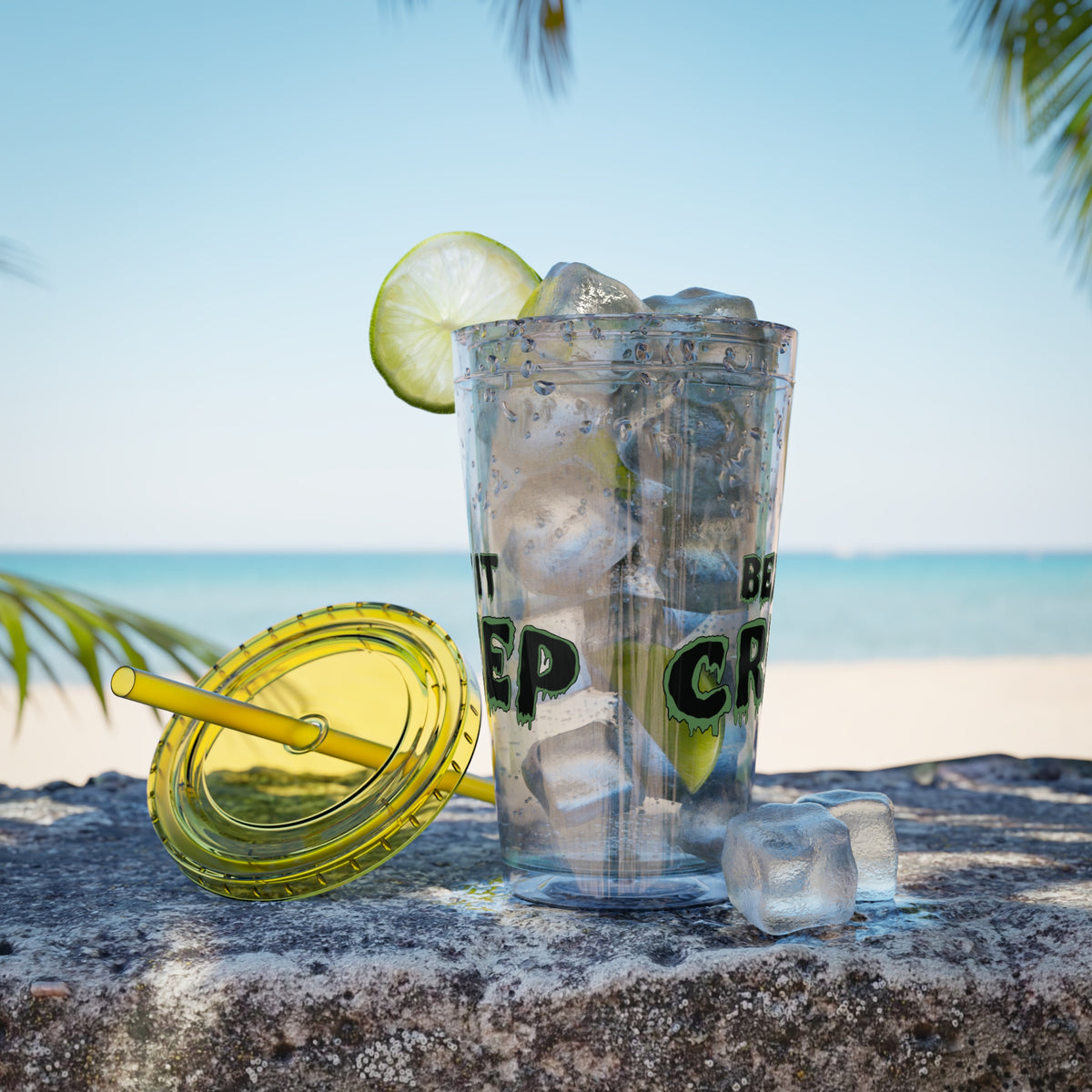 Beat It Creep Tumbler | 16oz Acrylic Straw Cup