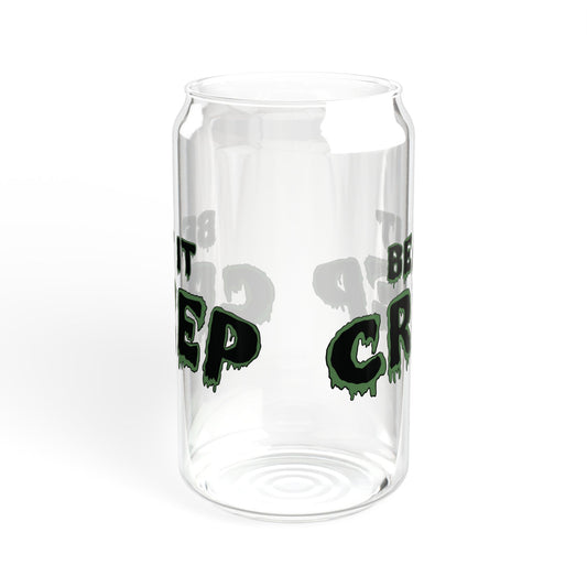 Beat It Creep Sipper Glass | 16oz Clear Tumbler with Straw