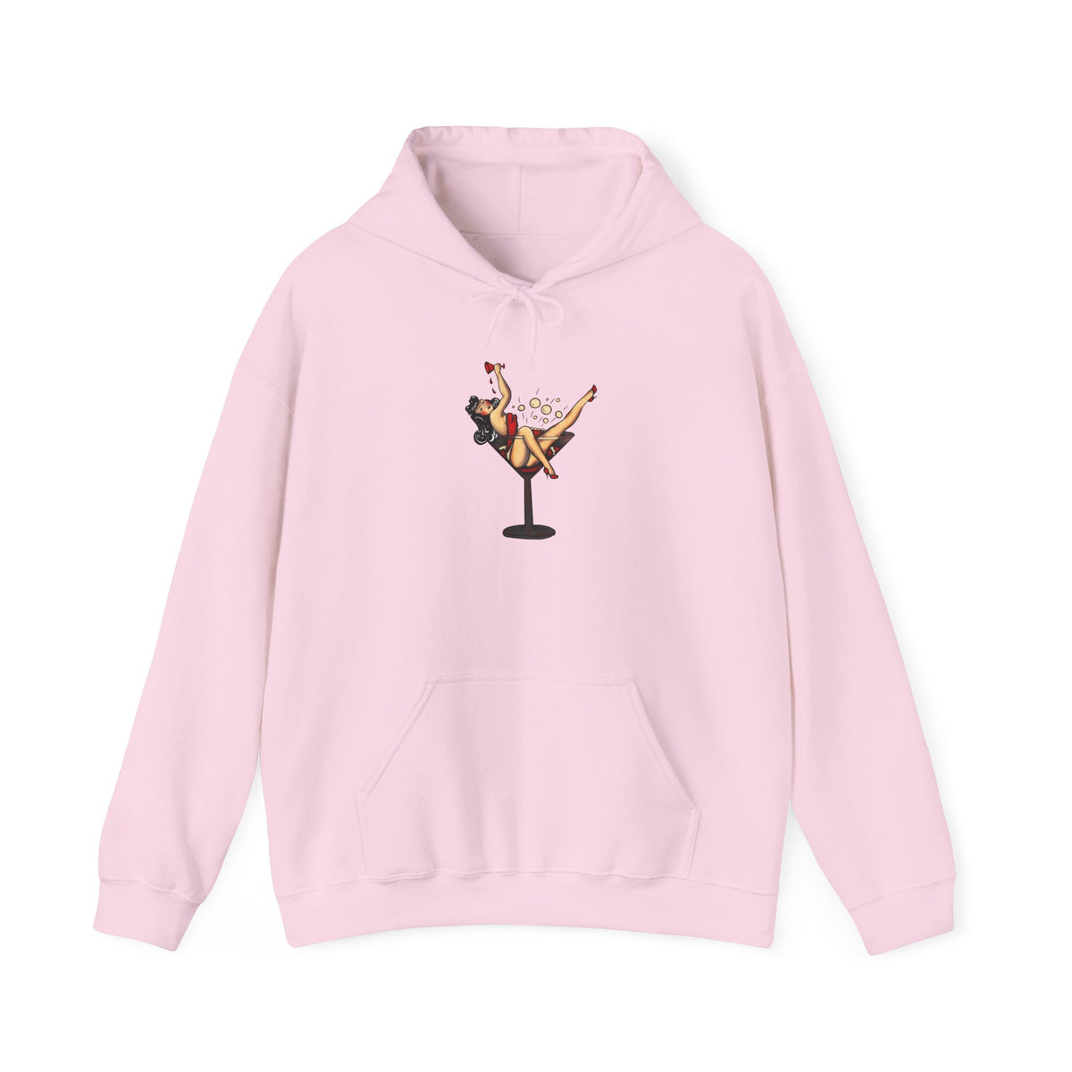 Pinup Girl Martini Glass Hoodie