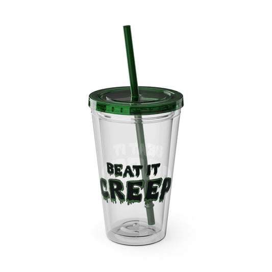 Beat It Creep Tumbler | 16oz Acrylic Straw Cup