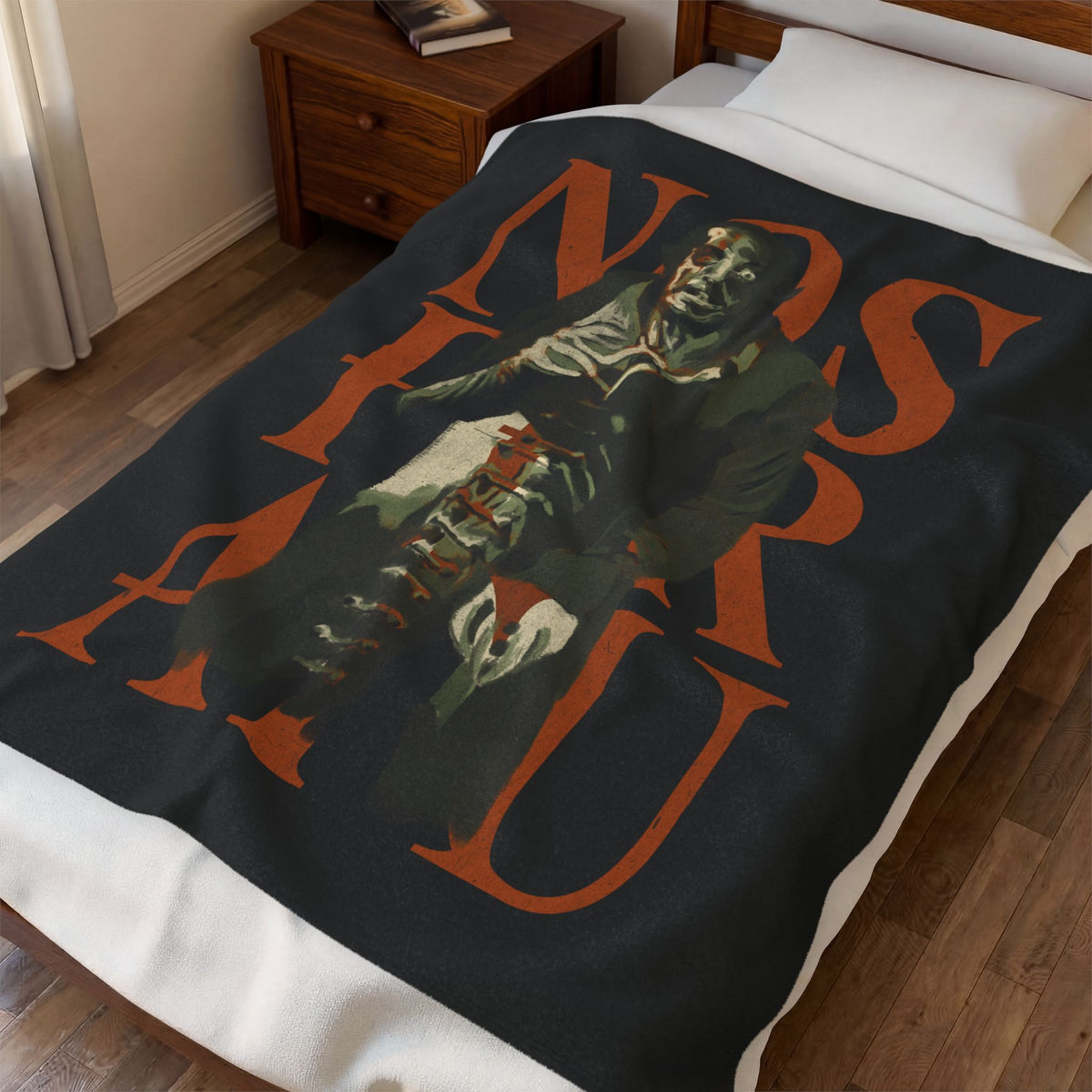 Nosferatu Plush Blanket | Halloween Horror Home Decor
