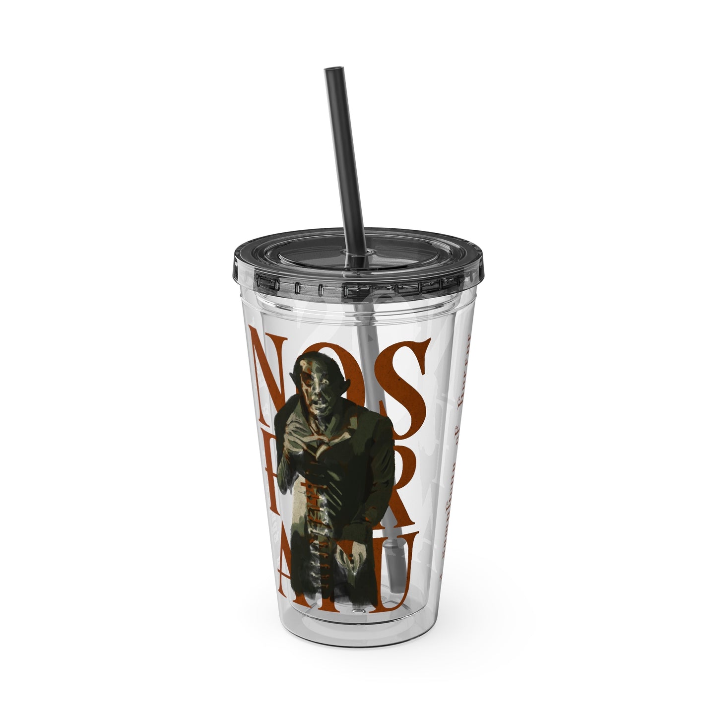 Nosferatu Tumbler with Straw | Horror Movie Travel Cup | 16oz