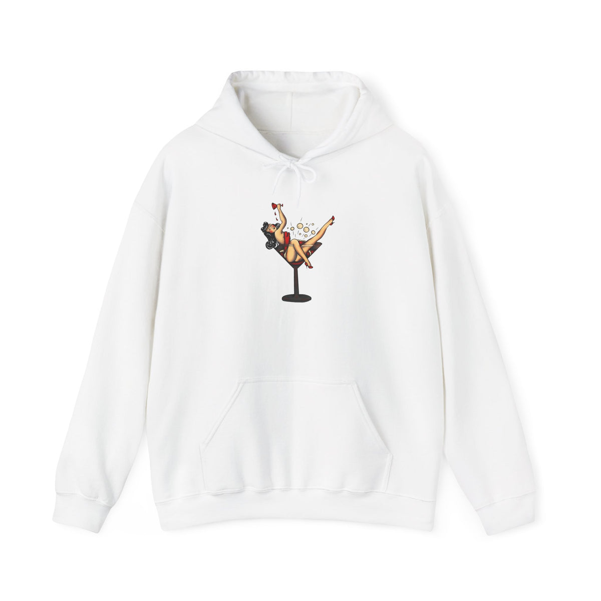 Pinup Girl Martini Glass Hoodie