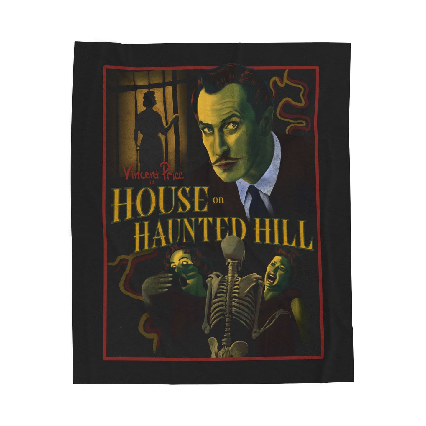 House on Haunted Hill Blanket | Horror Movie Home Decor