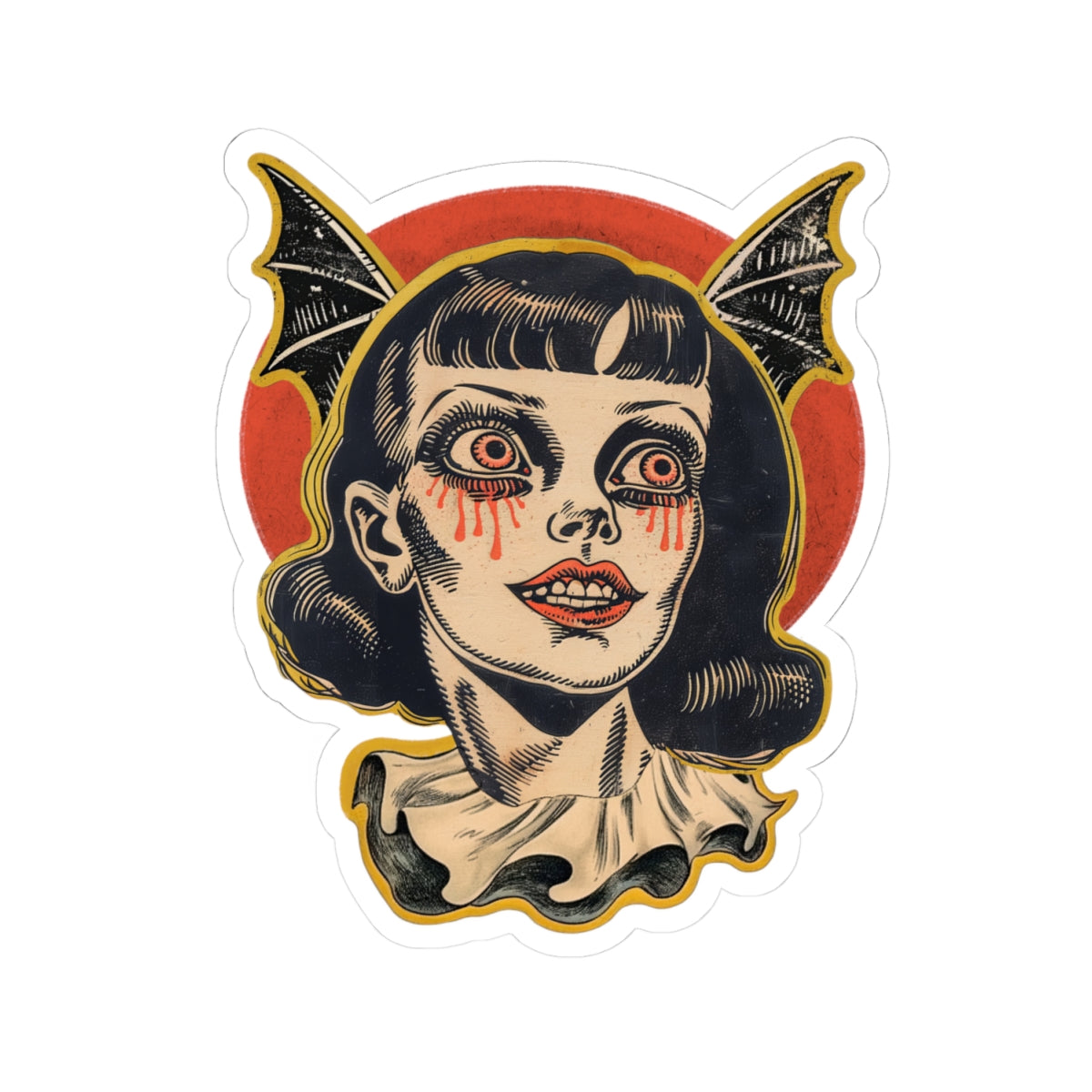 Vampire Bat Girl Sticker