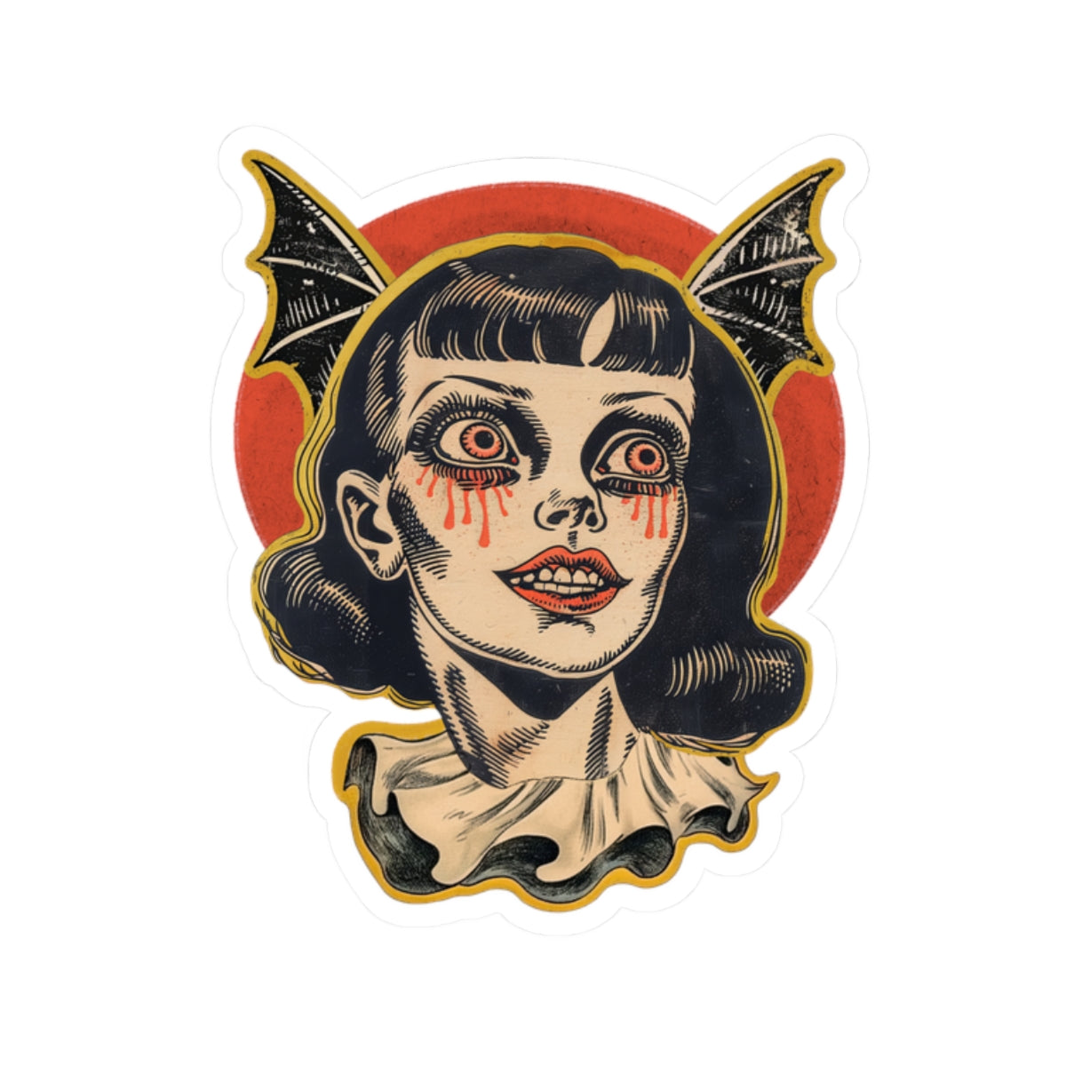 Vampire Bat Girl Sticker