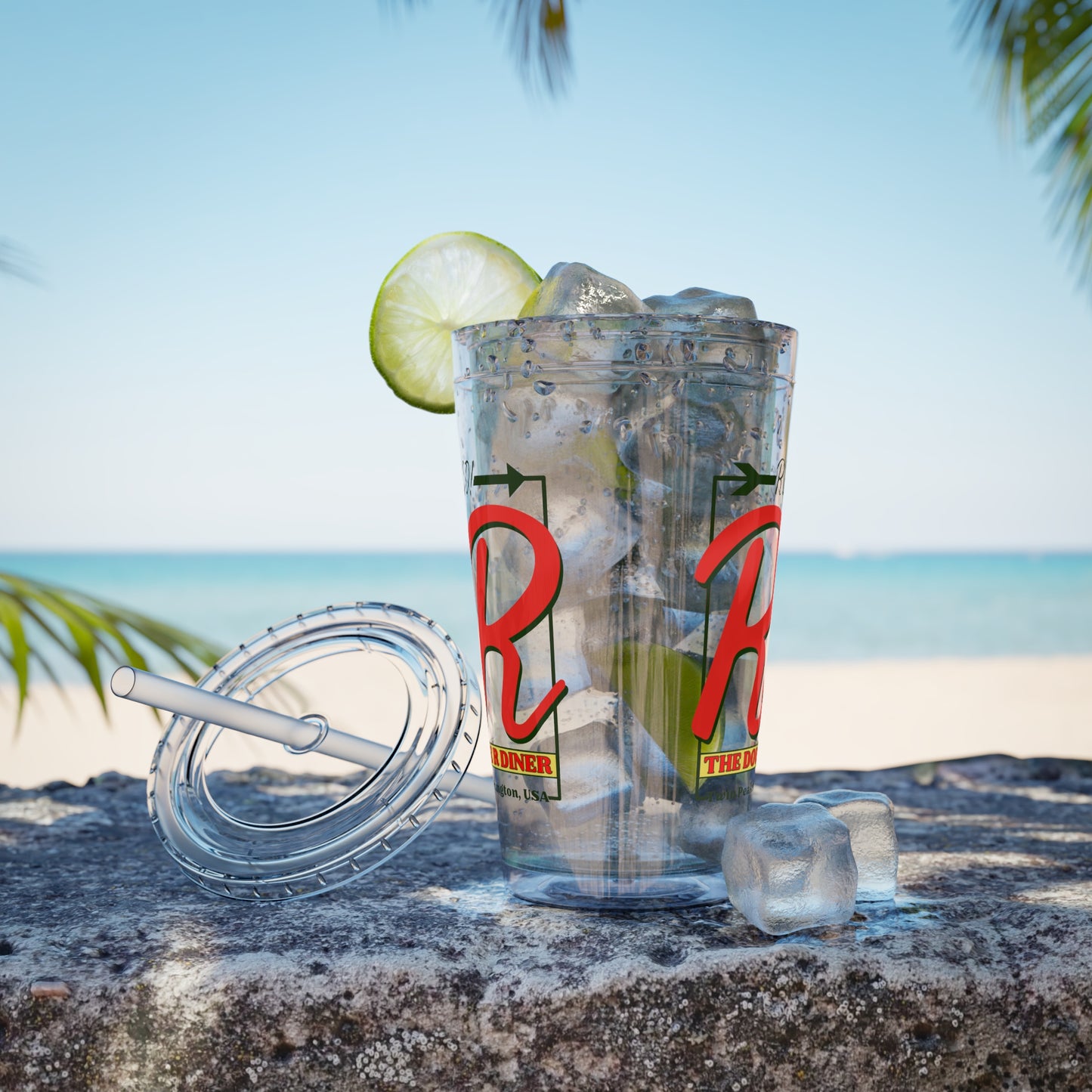 Double R Diner Tumbler with Straw | Twin Peaks Travel Cup | 16oz