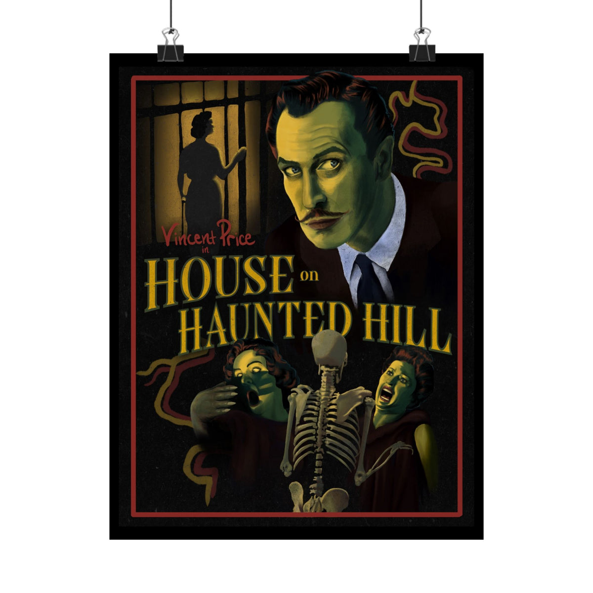 House on Haunted Hill Movie Poster | Classic Vintage Horror Film