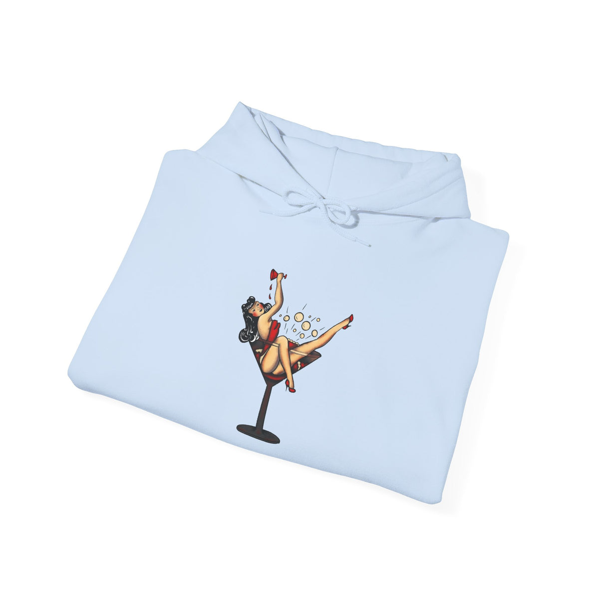 Pinup Girl Martini Glass Hoodie