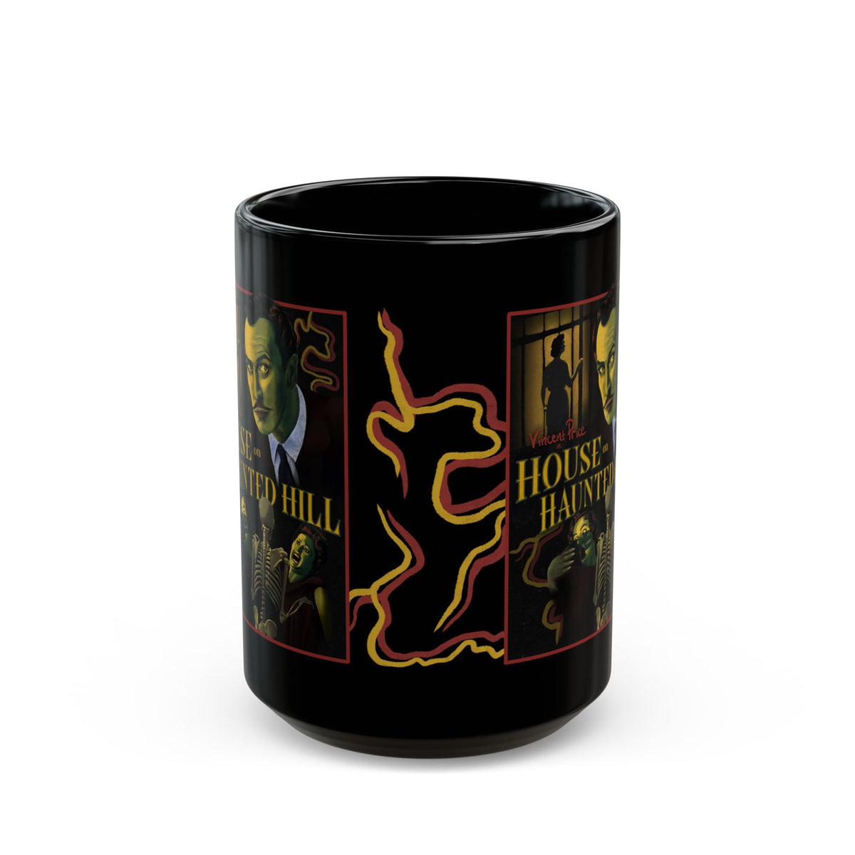 Haunted Hill Vintage Horror Poster Mug | Black Ceramic