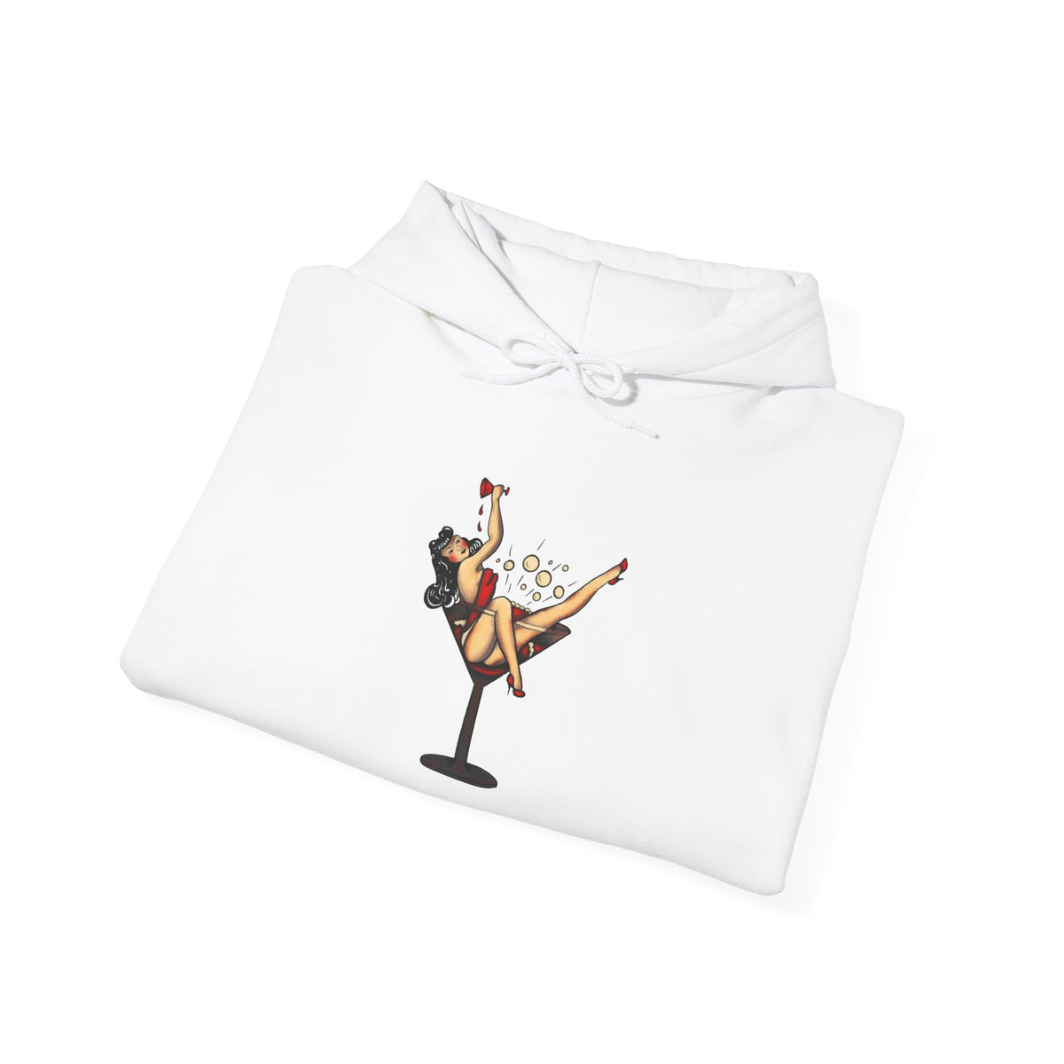 Pinup Girl Martini Glass Hoodie