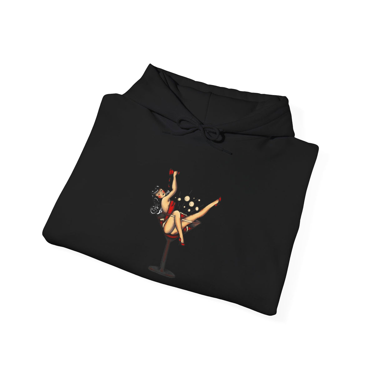 Pinup Girl Martini Glass Hoodie