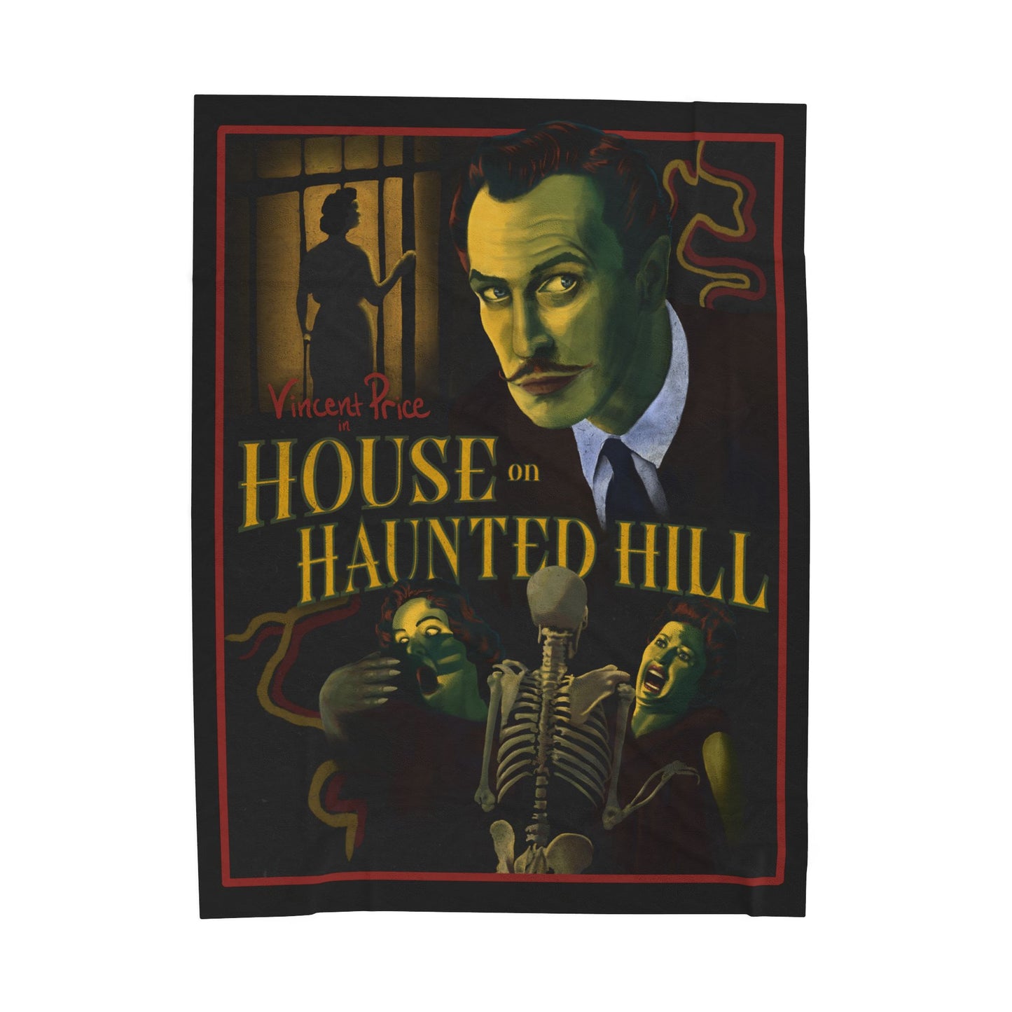 House on Haunted Hill Blanket | Horror Movie Home Decor