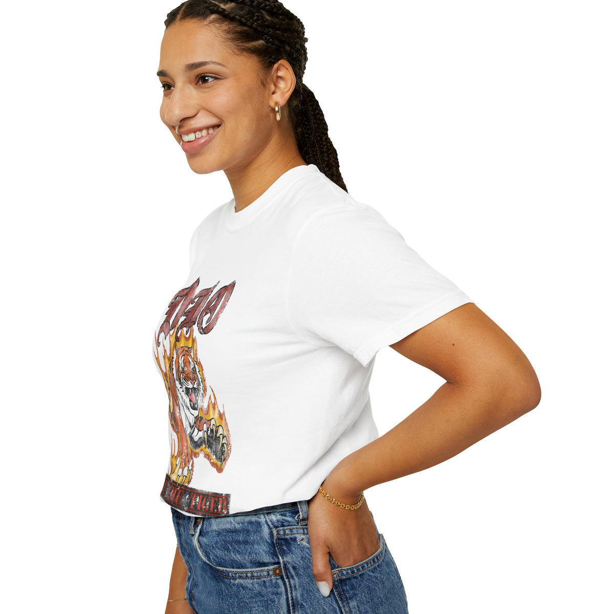Flaming Tiger Dio Graphic Tee