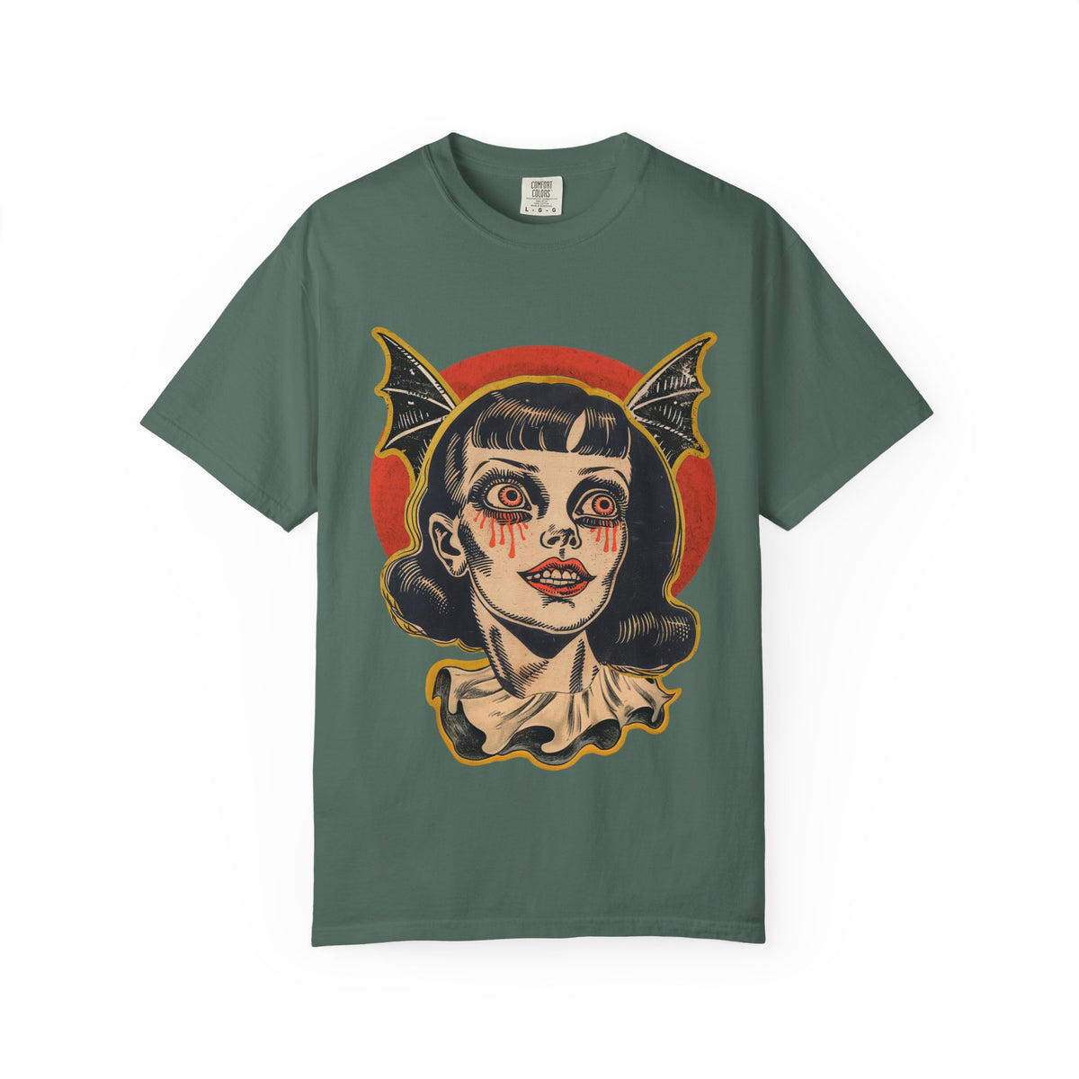 Vampire Girl T-Shirt | Retro Gothic Bat Tee