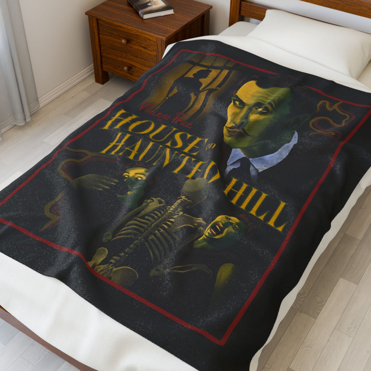House on Haunted Hill Blanket | Horror Movie Home Decor