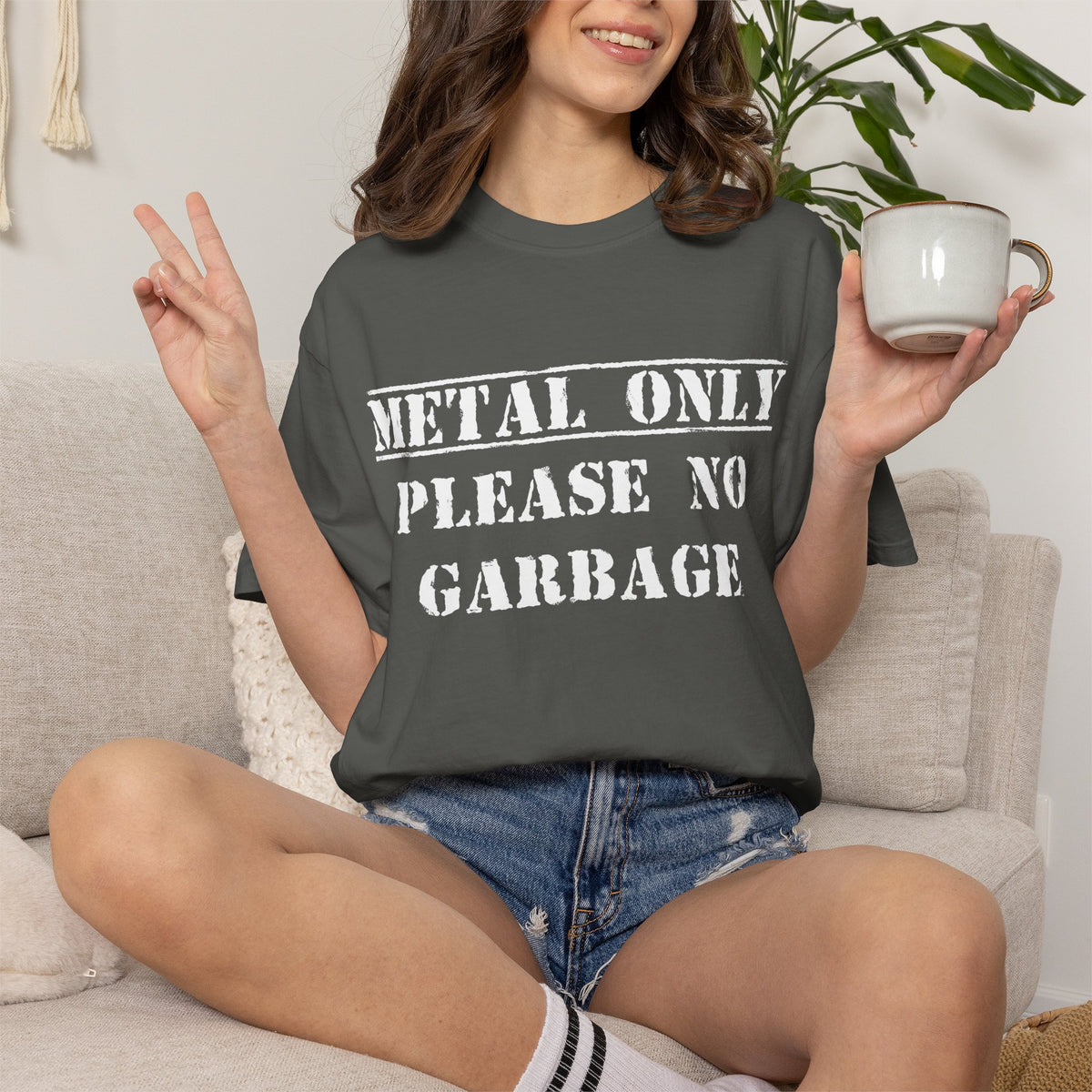 Metal Only Please No Garbage T-shirt | Heavy Metal Band Tee