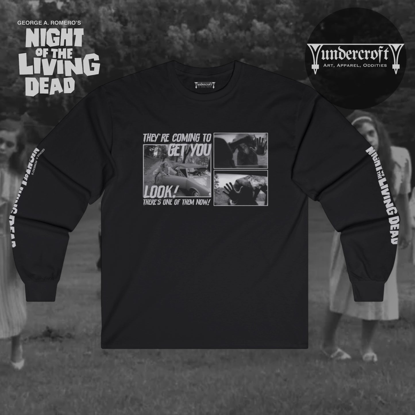 Night of the Living Dead Long Sleeve Tee | Classic Horror Movie Shirt