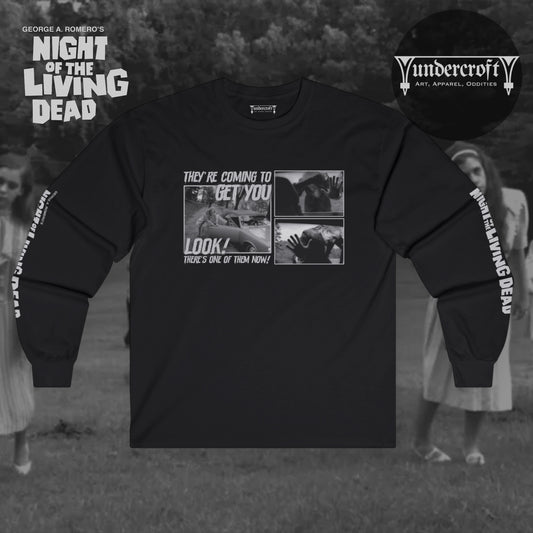 Night of the Living Dead Long Sleeve Tee | Classic Horror Movie Shirt