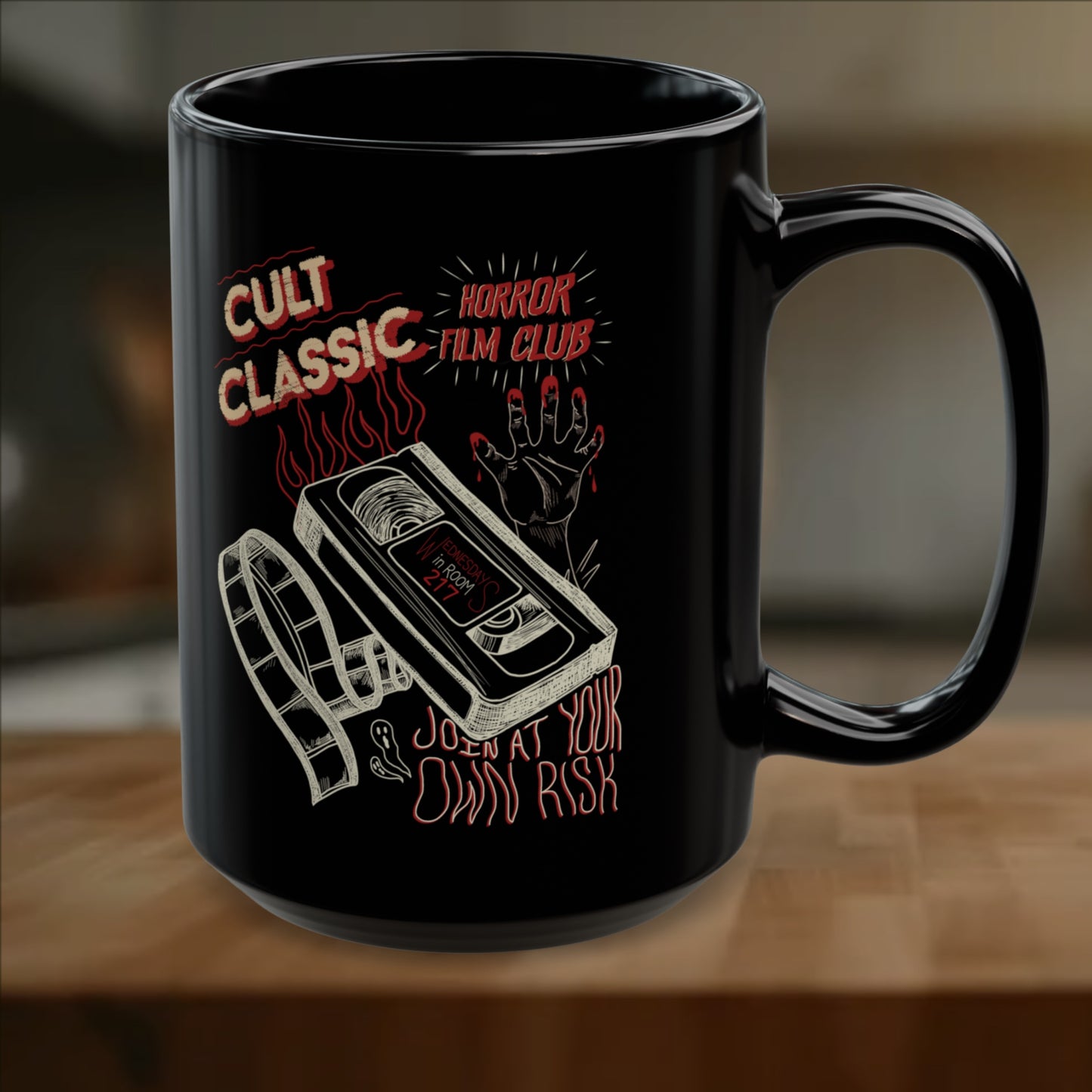 Cult Classic Film Club Mug | Horror Movie Coffee Cup