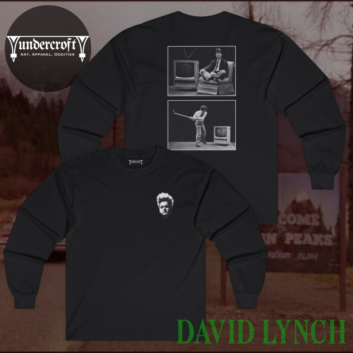 David Lynch Long Sleeve Tee | Back Graphic Version