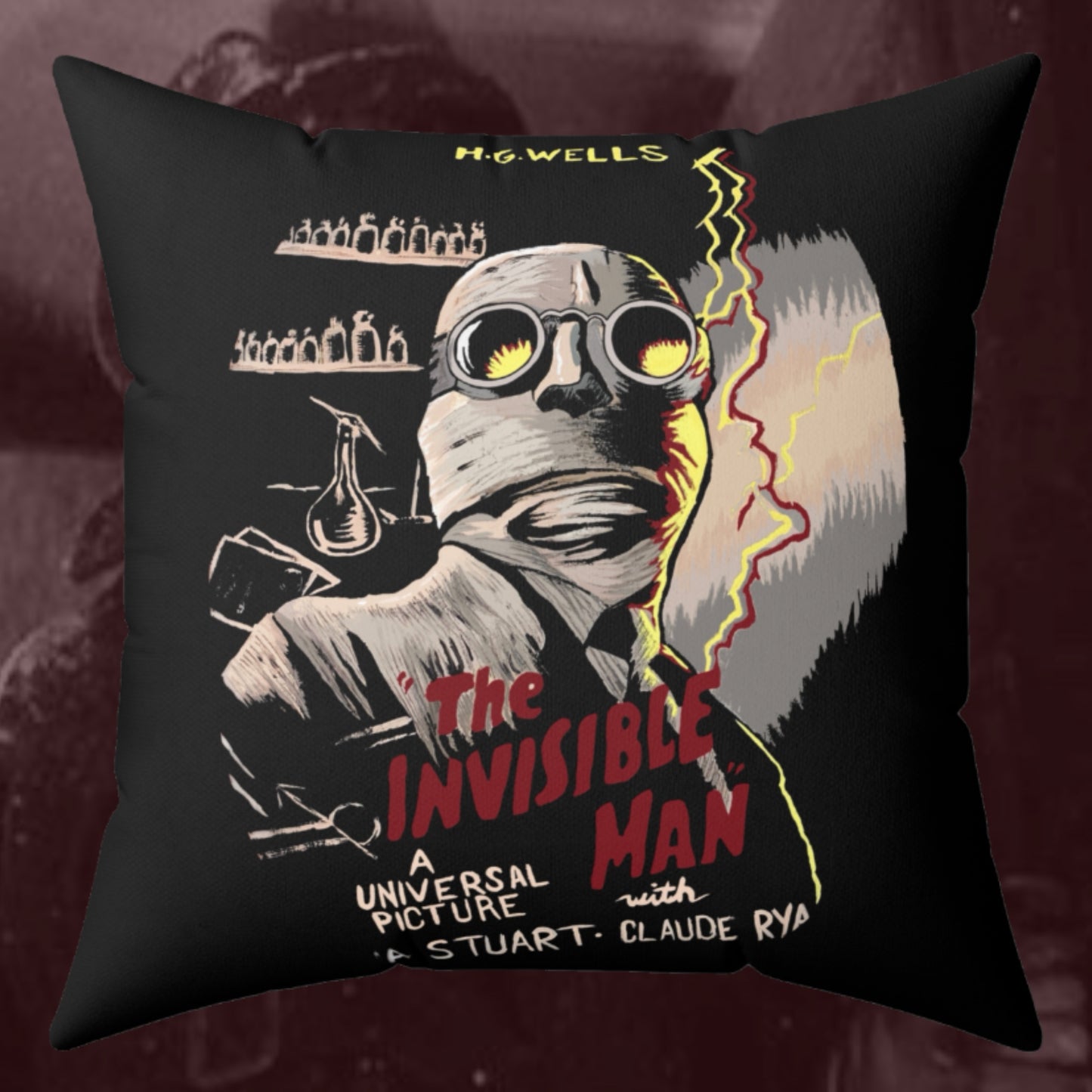 Invisible Man Pillow | Horror Movie Home Decor
