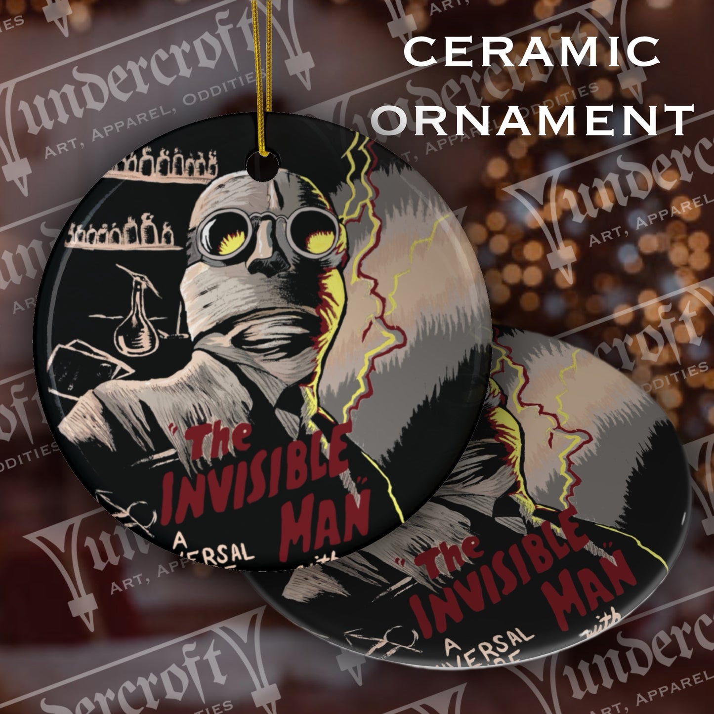 Invisible Man Christmas Ornament | Horror Movie Home Decor