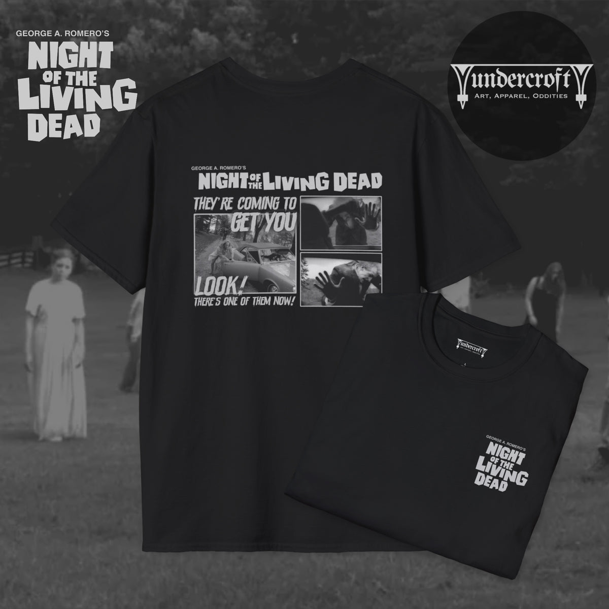 Night of the Living Dead T-shirt | Vintage Horror Movie Photo Tee