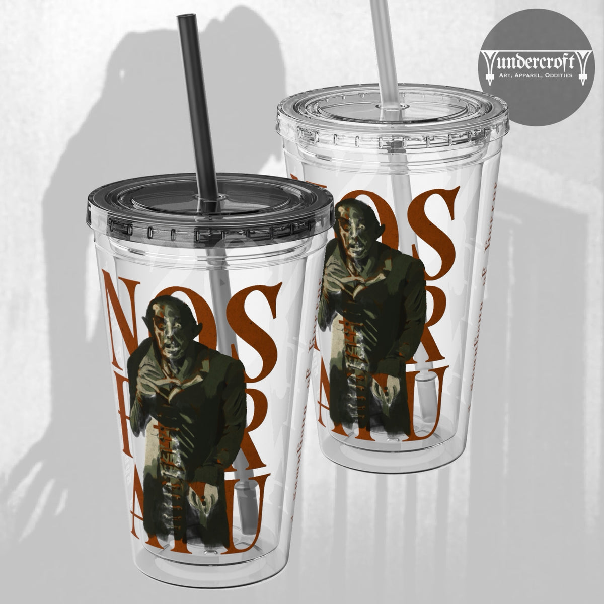 Nosferatu Tumbler with Straw | Horror Movie Travel Cup | 16oz