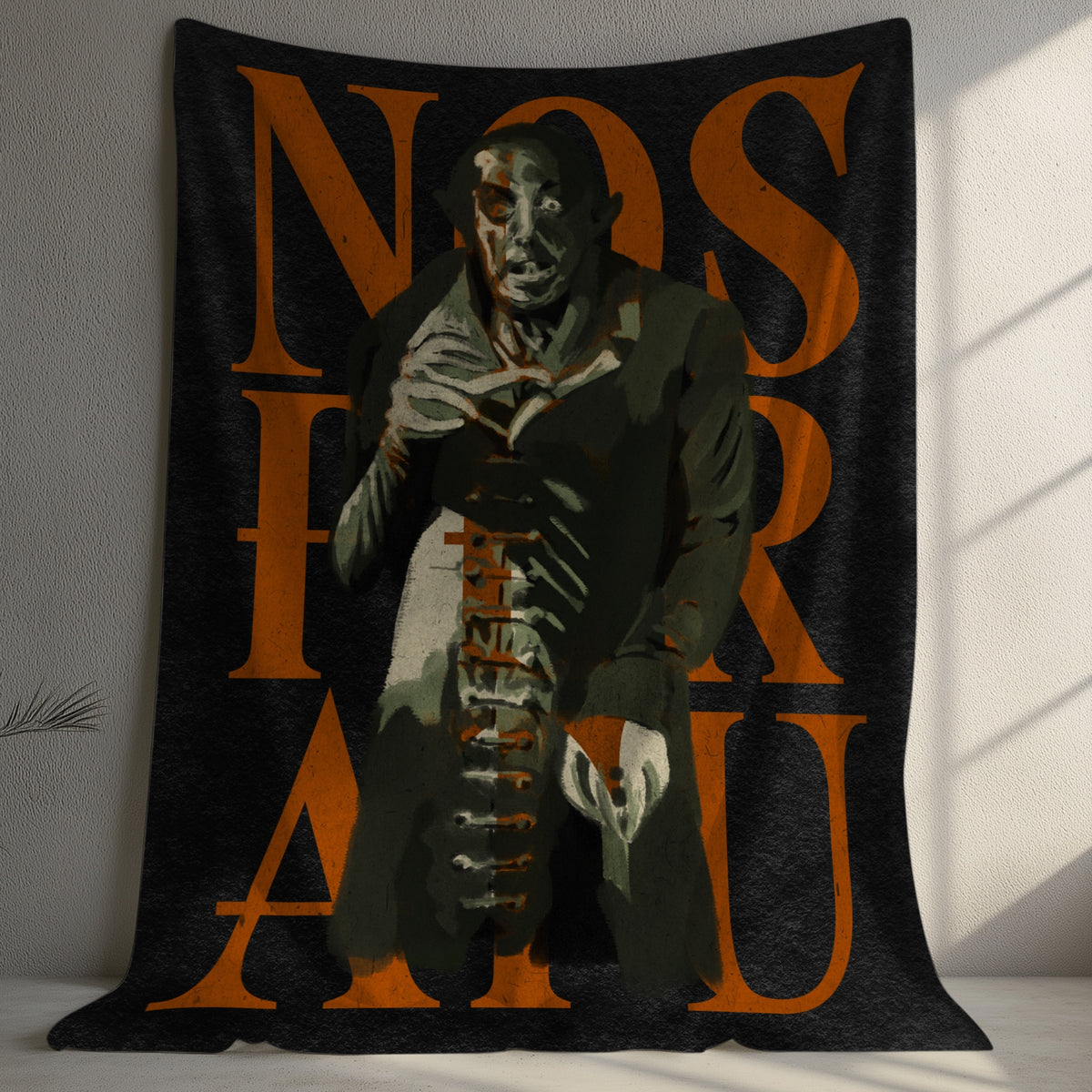 Nosferatu Plush Blanket | Halloween Horror Home Decor