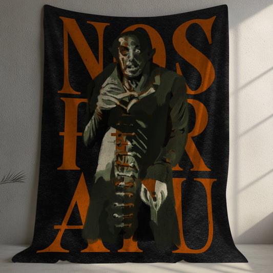 Nosferatu Plush Blanket | Halloween Horror Home Decor