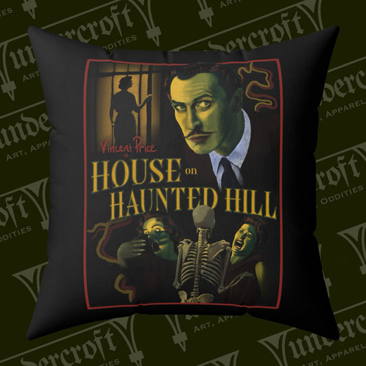 House on Haunted Hill Pillow | Horror Movie Home Decor