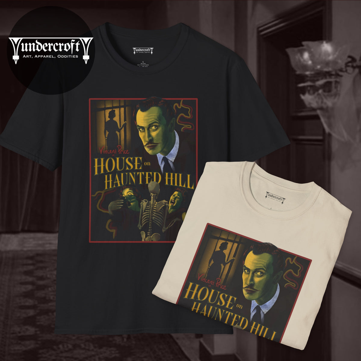 House on Haunted Hill Poster T-shirt | Vintage Horror Movie Tee