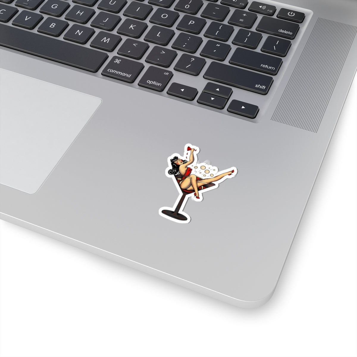 Pinup Girl in Cocktail Glass Kiss-Cut Stickers | Retro Vintage Pinup Sticker