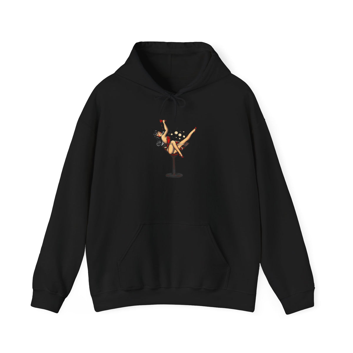 Pinup Girl Martini Glass Hoodie