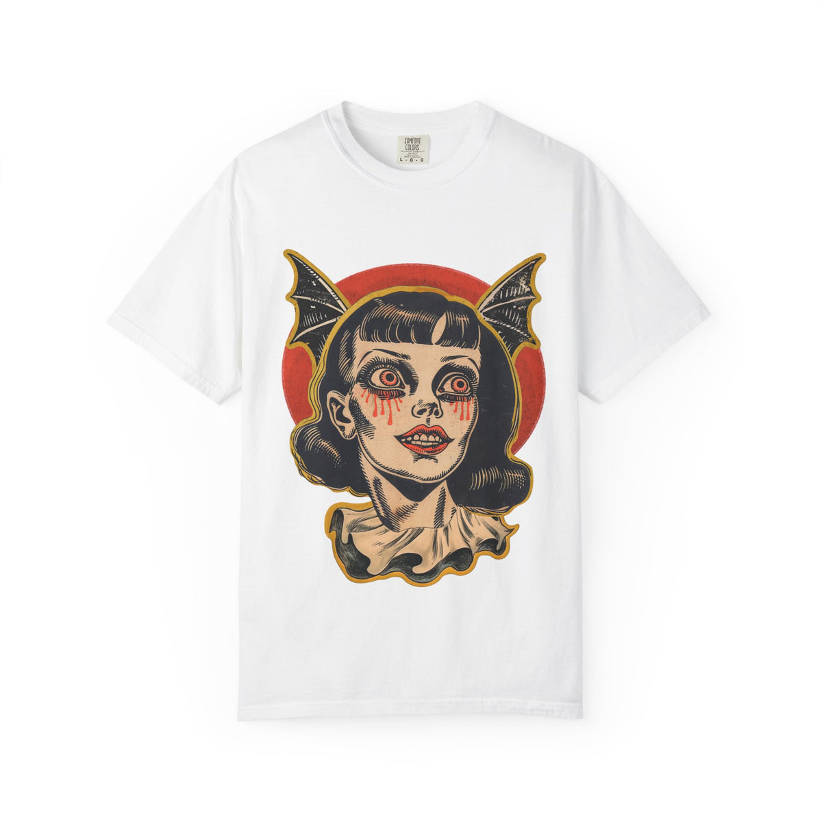 Vampire Girl T-Shirt | Retro Gothic Bat Tee