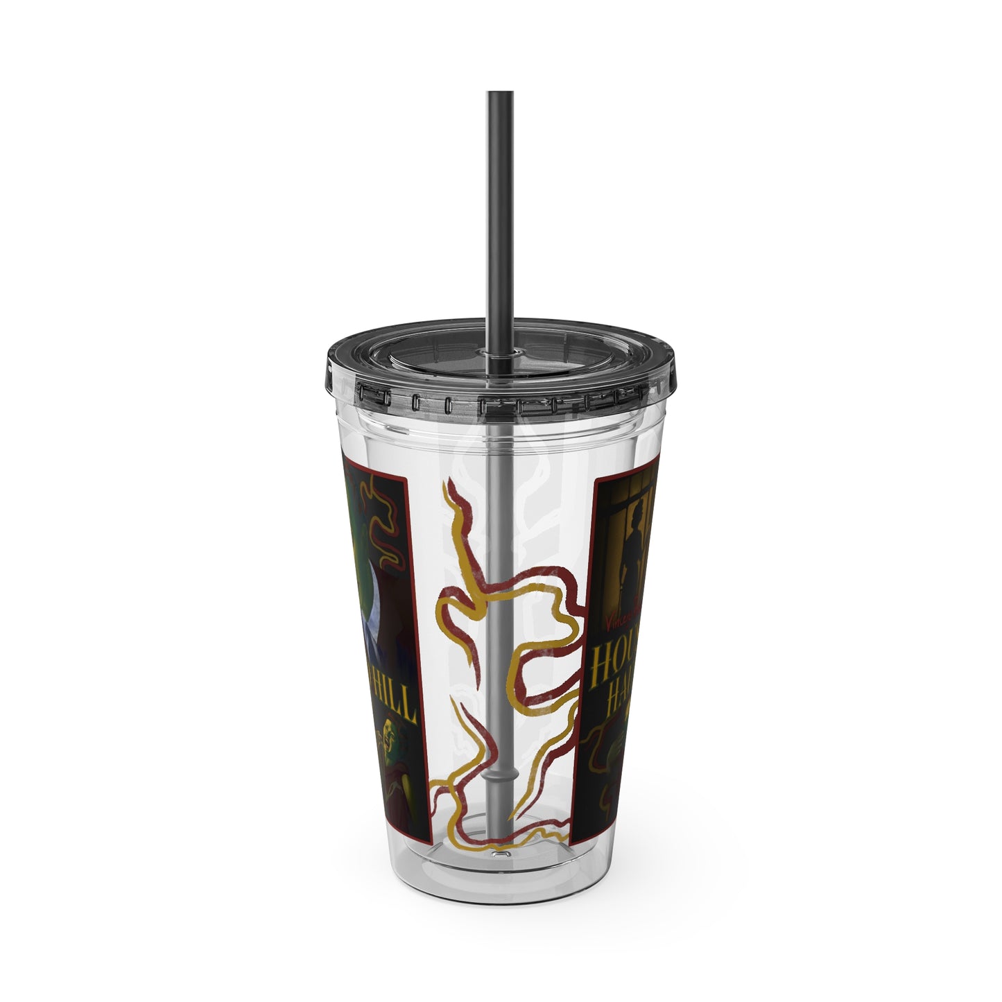 House on Haunted Hill Tumbler with Straw | Horror Movie Travel Cup | 16oz