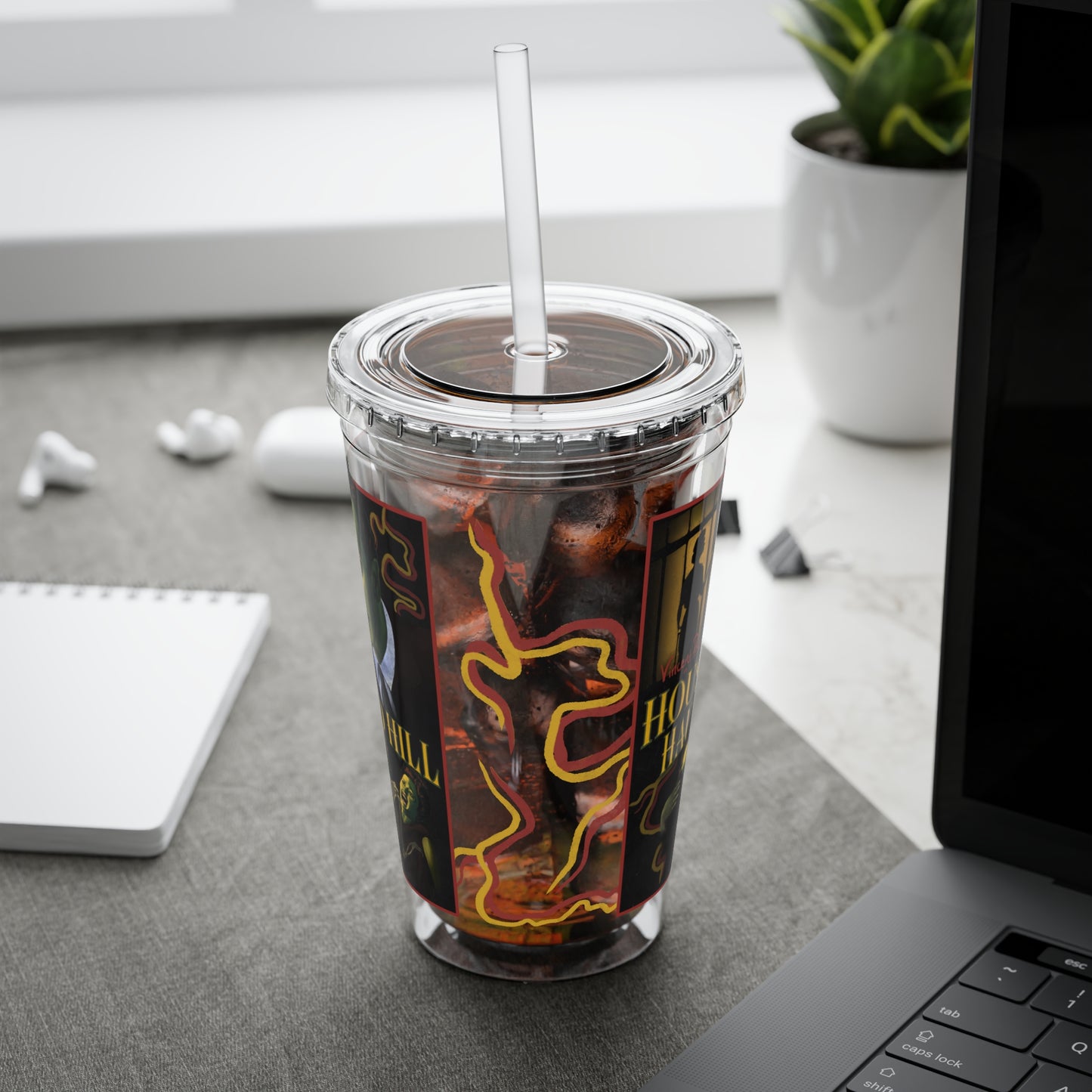 House on Haunted Hill Tumbler with Straw | Horror Movie Travel Cup | 16oz