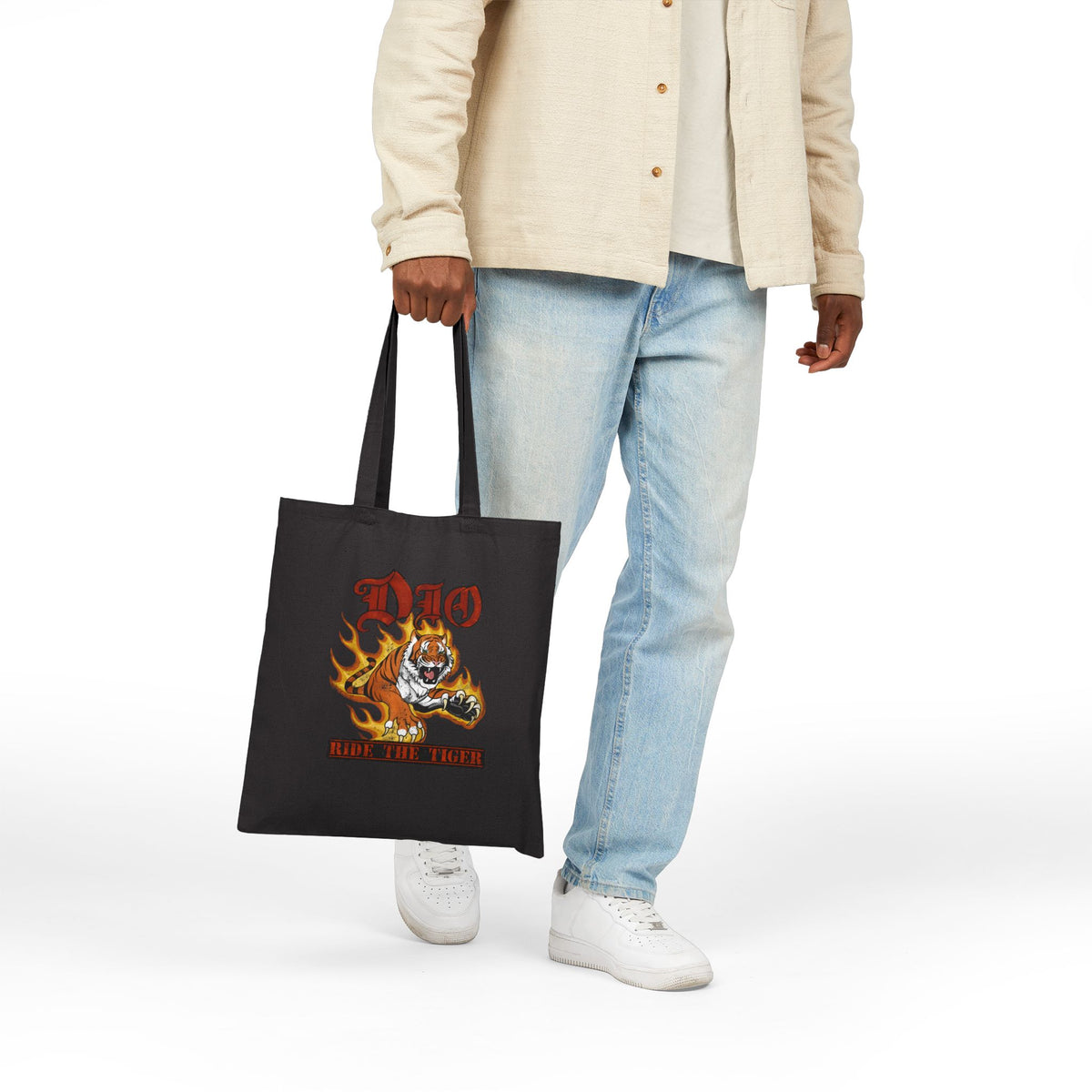 Flaming Tiger DIO Graphic Tote Bag