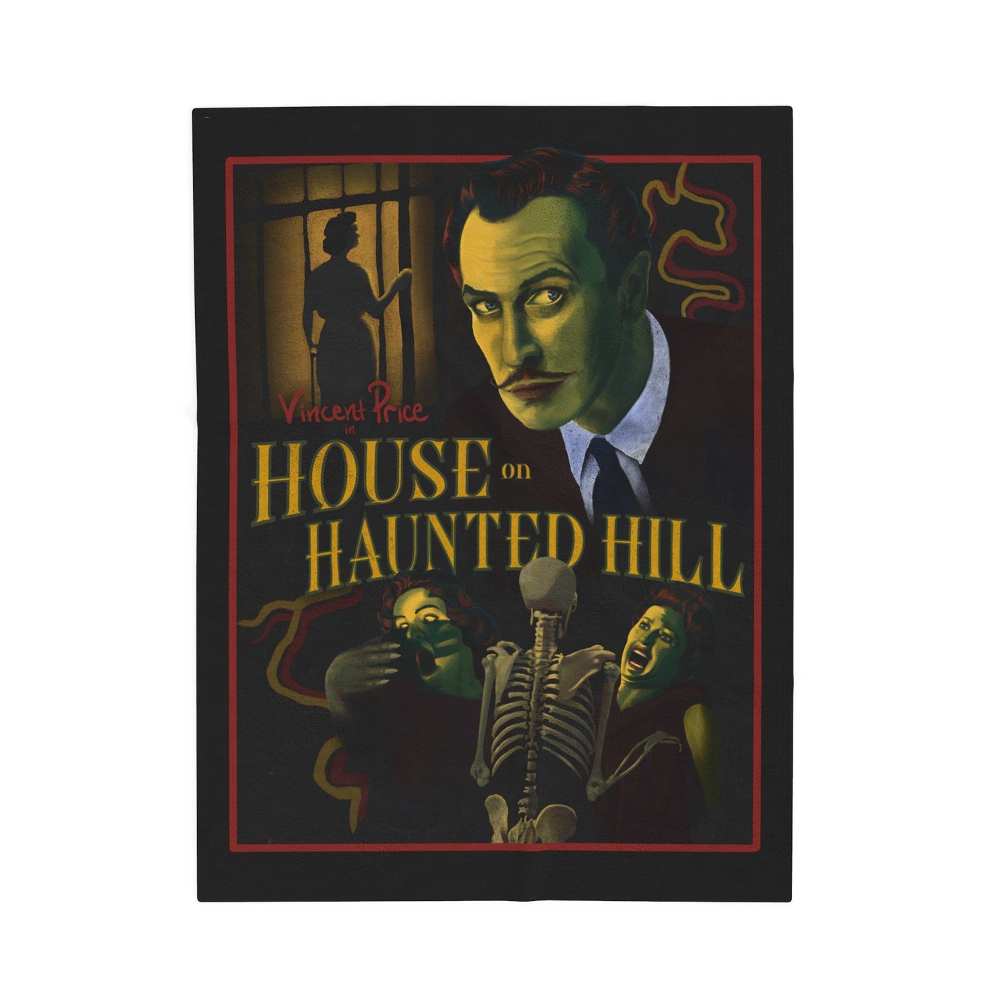 House on Haunted Hill Blanket | Horror Movie Home Decor