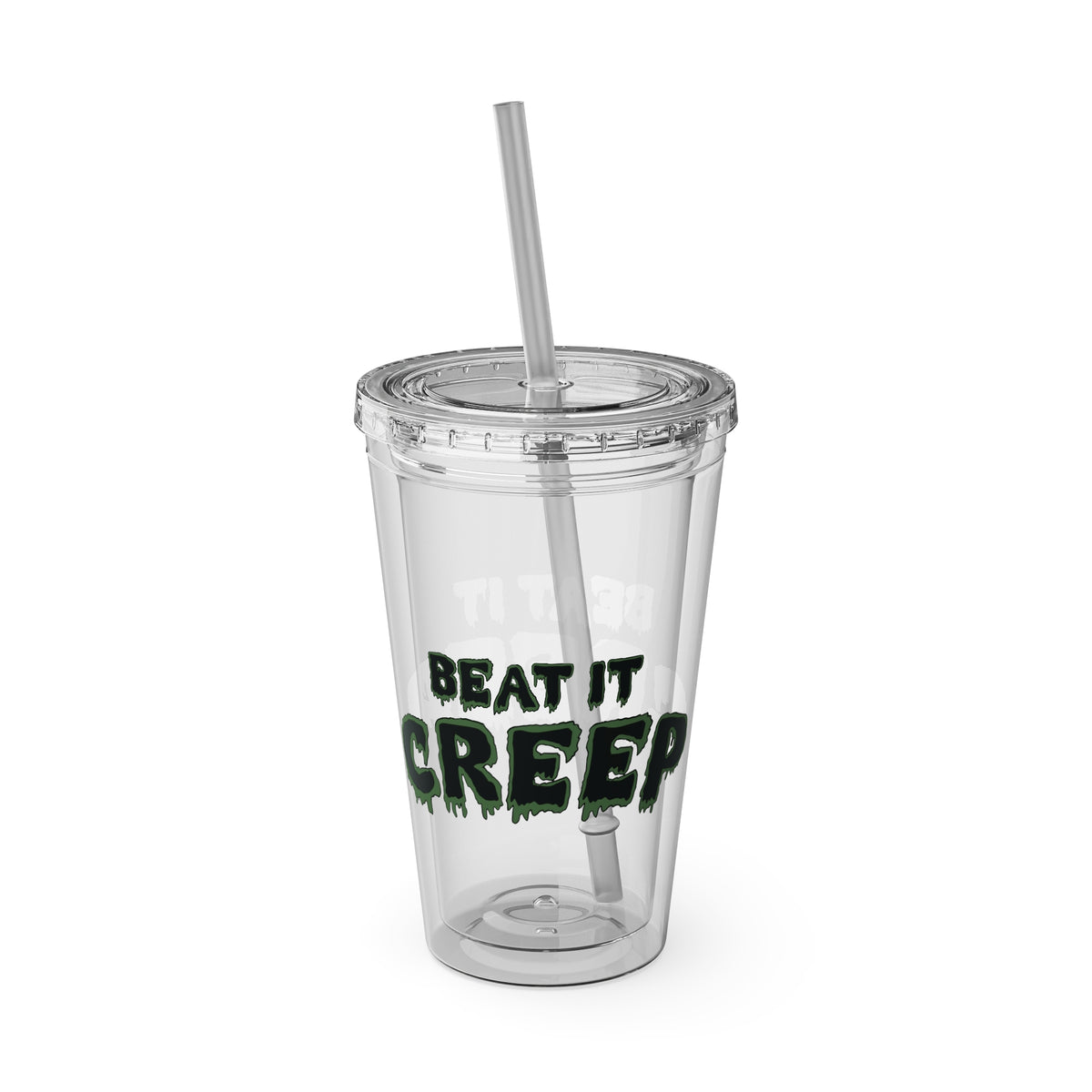 Beat It Creep Tumbler | 16oz Acrylic Straw Cup