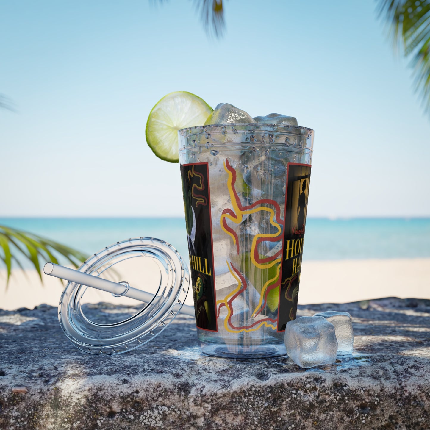 House on Haunted Hill Tumbler with Straw | Horror Movie Travel Cup | 16oz