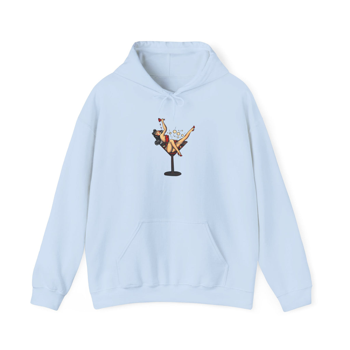 Pinup Girl Martini Glass Hoodie