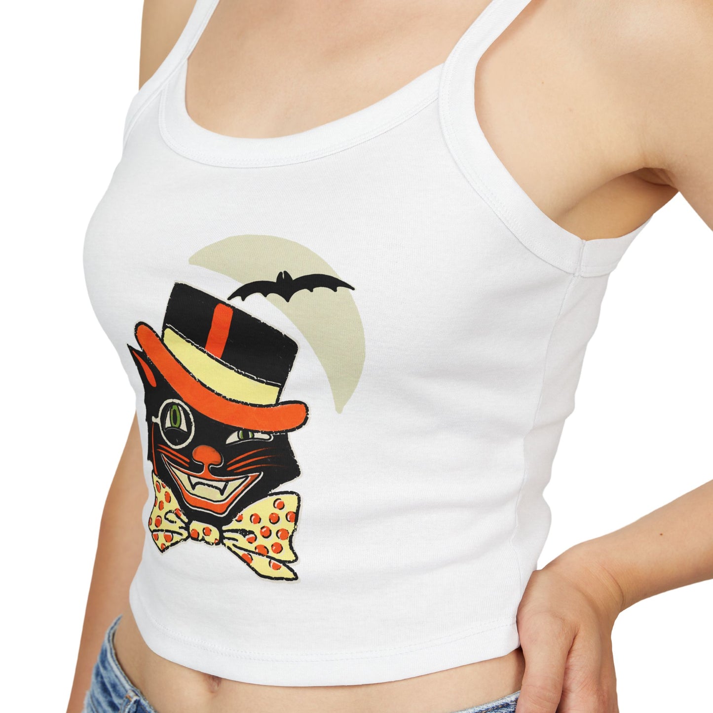 Vintage Halloween Cat Tank Top