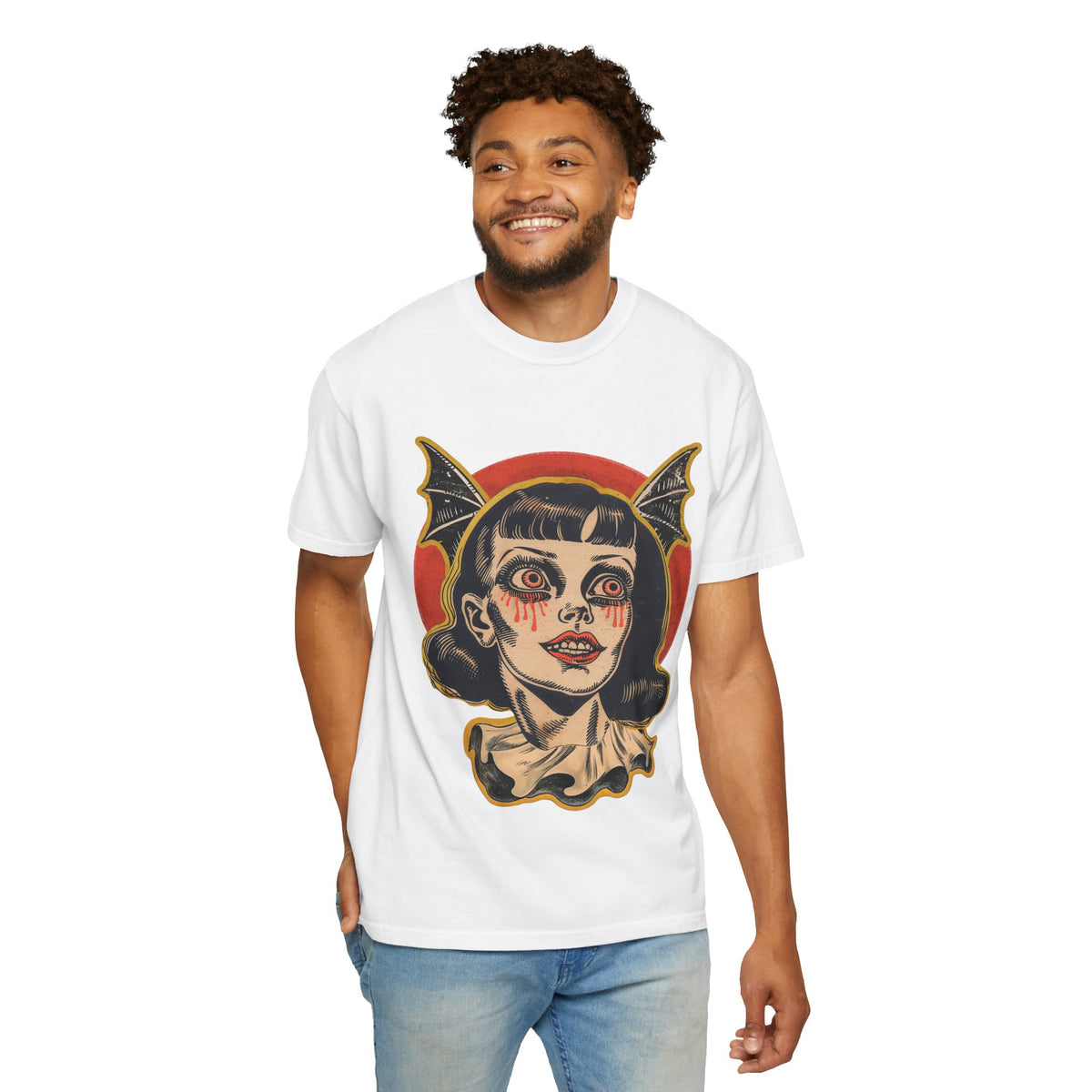 Vampire Girl T-Shirt | Retro Gothic Bat Tee